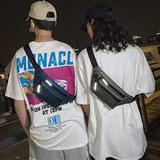 日系胸包男包包潮牌斜跨时尚个性女挎包ins百搭韩版腰包，鞋类箱包男包，星座510A-2