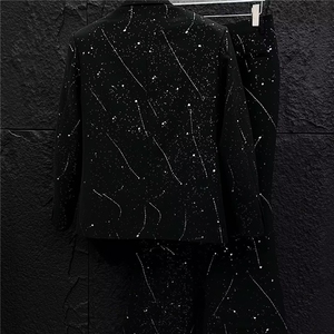 西服套装满天星链条装饰外套大码S-5XL JK0031 P75 西裤h0027 P55图片