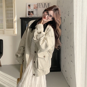 现货 新款撞色翻领外套25005P145K208图片