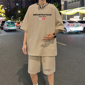 套装！ 华夫格套装短袖T恤短裤男 TZ177-特P 38图片