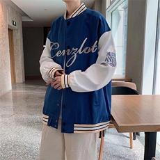 男夹克青少年立领长袖刺绣棒球服夹克W75P46，男装夹克，星座1116-2