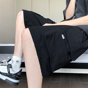 8XL-M 特大码冰丝短裤男五分裤褶皱休闲裤工装中裤DK1504P45控68图片