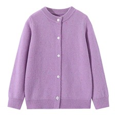 2025年秋季新款百搭男女同款七针彩点开衫，童装儿童羊毛衫，宏杨羊绒