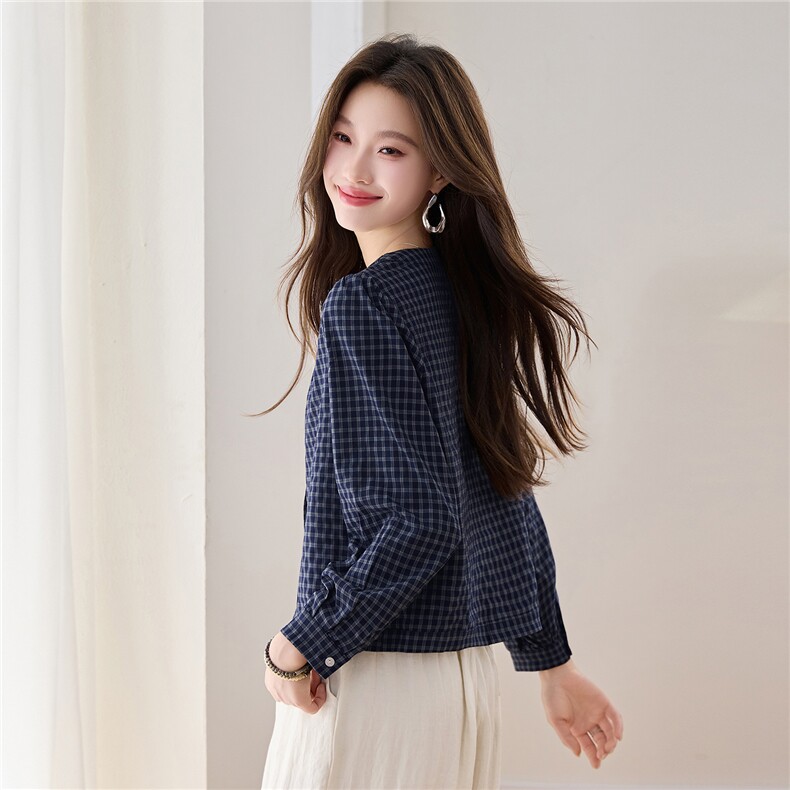 开春穿搭衬衫女士夏装2026新款轻奢高级感洋气气质衬衣上衣，女装衬衫，涵誉