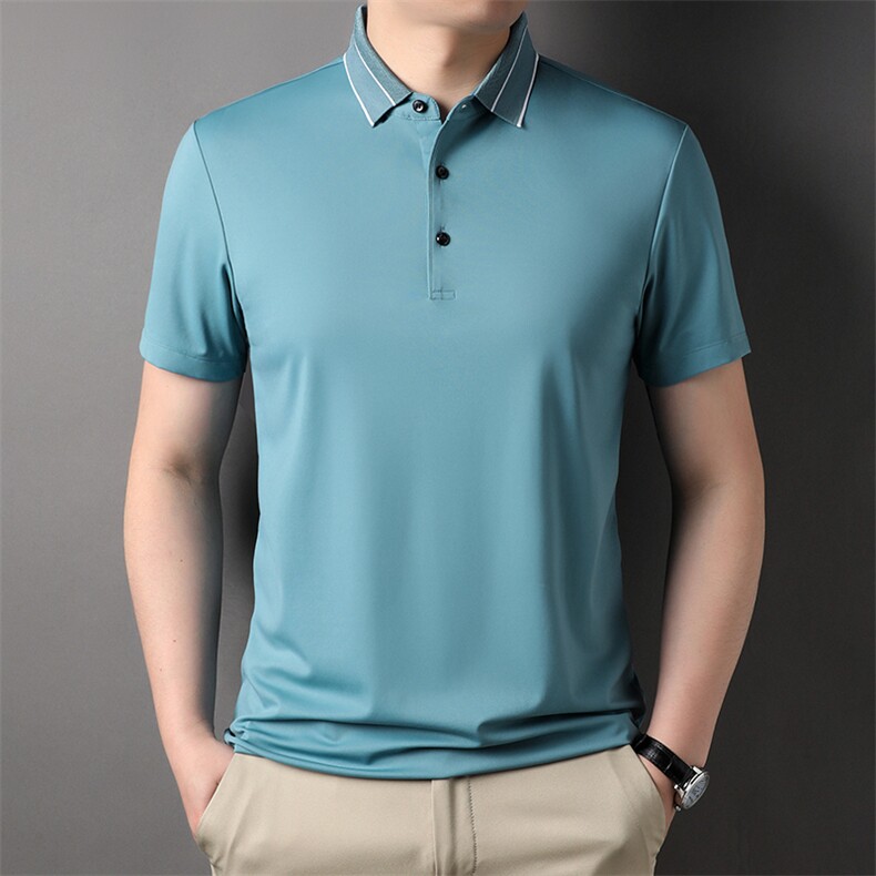 夏季新品休闲百搭宽松潮流翻领透气上衣男士短袖运动服HXF731-P83,男装Polo衫,星座1105-3
