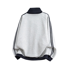 抖音得物高品质26春装美式高街结构拼接织带翻领卫衣夹克外套W113，男装夹克，电商A486