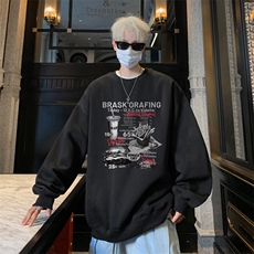 ！圆领卫衣男装港风长袖T恤男外套男WY235-特P23，男装T恤，电商B367