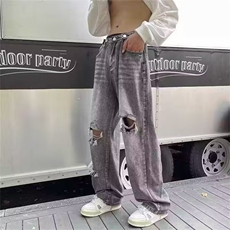 青春流行ins男直筒水洗牛仔裤B5041P42，男装牛仔裤，星座1116-2