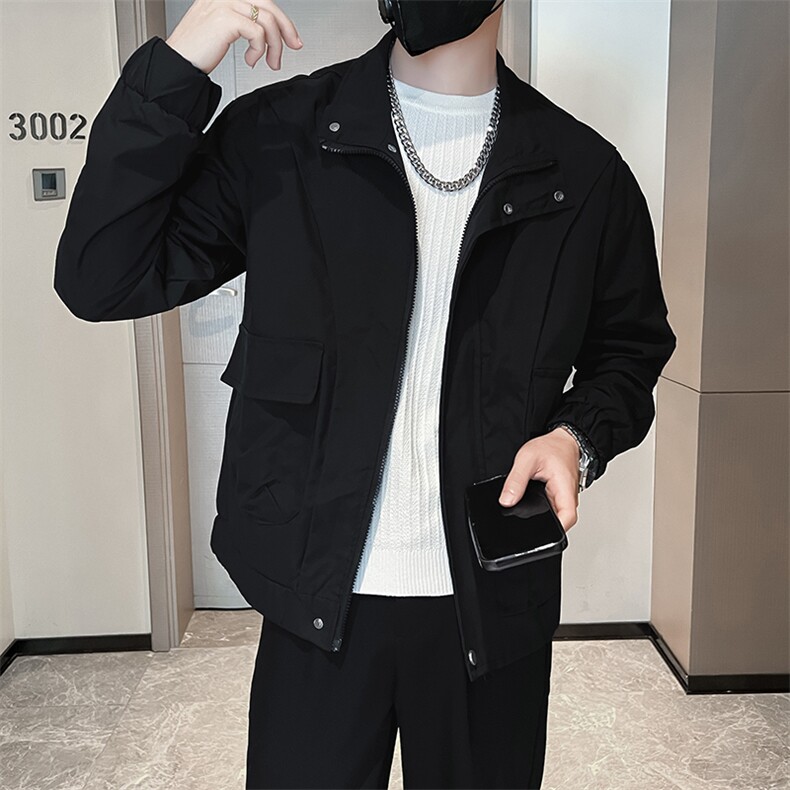 春秋款高级感夹克男装修身韩版潮牌上衣2024红痞帅炸街,男装夹克,星座218-1（原230）
