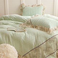 新款小香风牛奶绒床盖款四件套-芭莎系列，床品套件，一起卖家纺