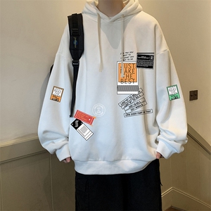 纯棉连帽卫衣男大码运动帽衫宽松薄WY2121-P35 加绒款-P40图片