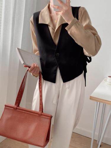 侧开叉马甲，女装马夹，FMV