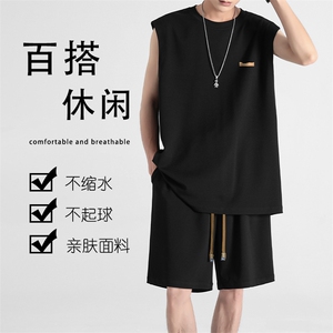 显高显瘦时尚潮流休闲百搭轻薄透气冰丝抗皱冰丝套装 TZ87-特批66图片