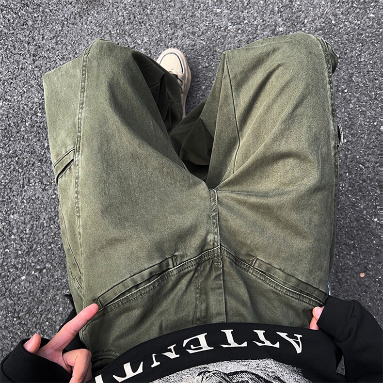工装休闲裤男港风潮流多口袋个性帅2024春季新款ins长裤K5008-P62,男装休闲裤,星座412-2
