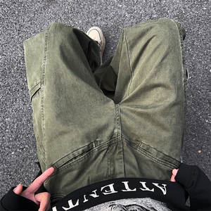 工装休闲裤男港风潮流多口袋个性帅2024春季新款ins长裤K5008-P62图片