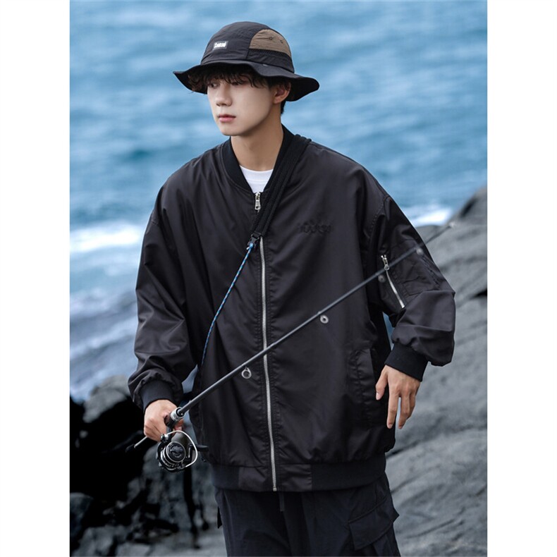 纯色刺绣夹克防水棒球服外套X1213-DY148-P75,男装夹克,星座1213