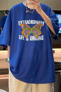 华夫格t恤男短袖男大码五分袖 酒店风 HT73366-P22图片