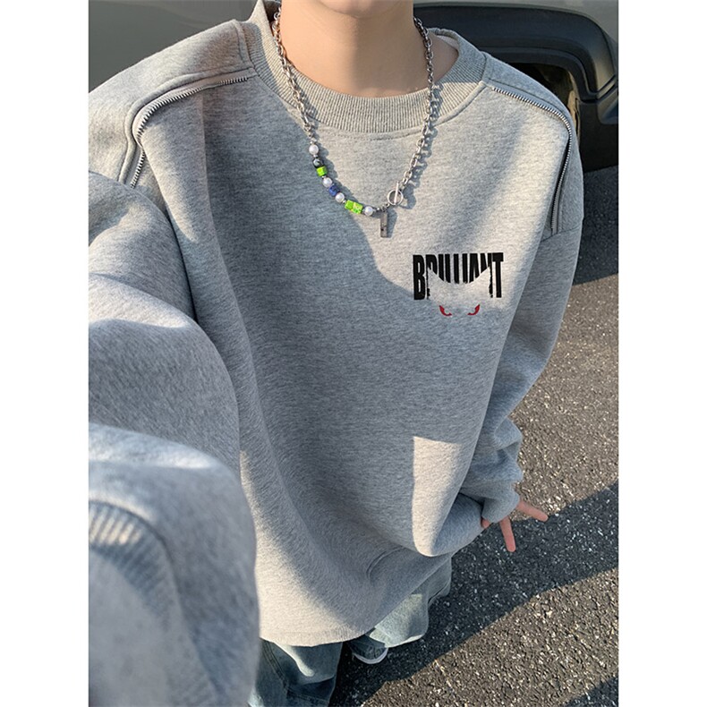 ！重磅360G！2025秋冬新款男士圆领卫衣印花长袖WY66特P33，男装卫衣，电商B220