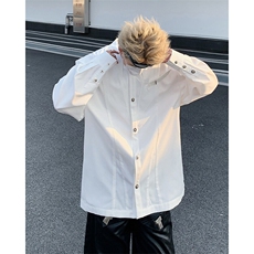 25春夏男士设计加厚感解构白衬衫CS57-P78，男装衬衫，电商B288