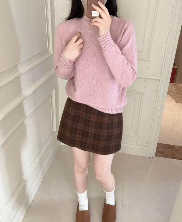 2025百搭时尚简约半高圆领针织衫，女装针织衫/毛衣，羿纯羊绒高端店