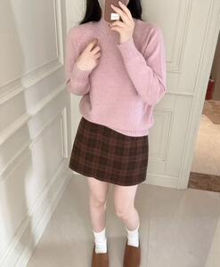 2025百搭时尚简约半高圆领针织衫，女装针织衫/毛衣，羿纯羊绒高端店