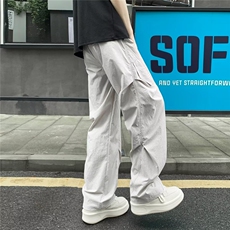 秋冬新款美式户外潮牌工装裤男女同款新款皱感直筒休闲裤，男装工装外套，星座506A