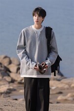 假两件华棉卫衣大码M-5XL表面棉底部聚酯纤维WY77961P48，男装卫衣，星座227-7