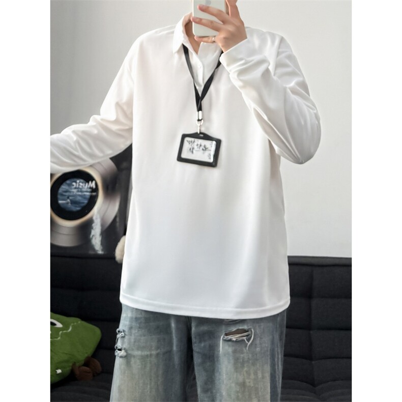 PL9010-P21-控48-现货POLO衫男长袖T恤纯色翻领透气网眼,男装Polo衫,星座116