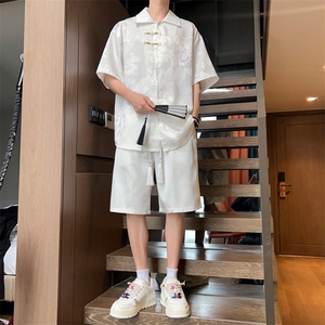 量大优 供视频 风龙纹提花短裤 M-5XL DK19 特P25图片