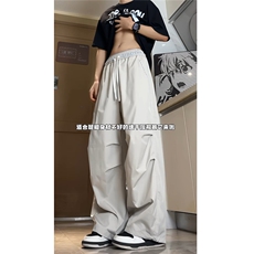 可束脚时尚格子撞色腰头宽松男士休闲裤弯刀阔腿裤K6656-特P38，男装休闲裤，电商A006