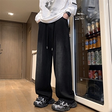 供抖音2026新款男港风秋冬休闲百搭阔腿裤X416B-1-KL951-P60限88，男装休闲裤，星座416B-1