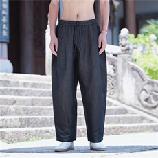 风牛仔色织亚麻休闲裤男夏季轻薄透气棉麻小长裤K51P120，男装休闲裤，星座704A（原B229A）