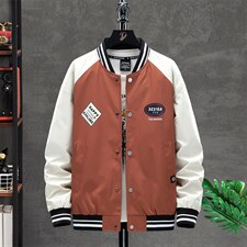 M-10XL2023秋季大码挂拍棒球领潮流男夹克外套JK050-P65,男装夹克,星座109