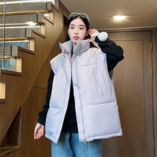 冬季情侣款棉马甲男士加厚立领棉背心潮流外套男A266-WMJ8633-P45，男装背心/马甲，电商A266