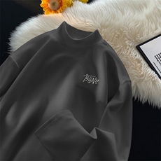 双面德绒磨毛半高领打底衫保暖长袖卫衣百搭T恤上衣XT206-P23网图，男装T恤，电商B245