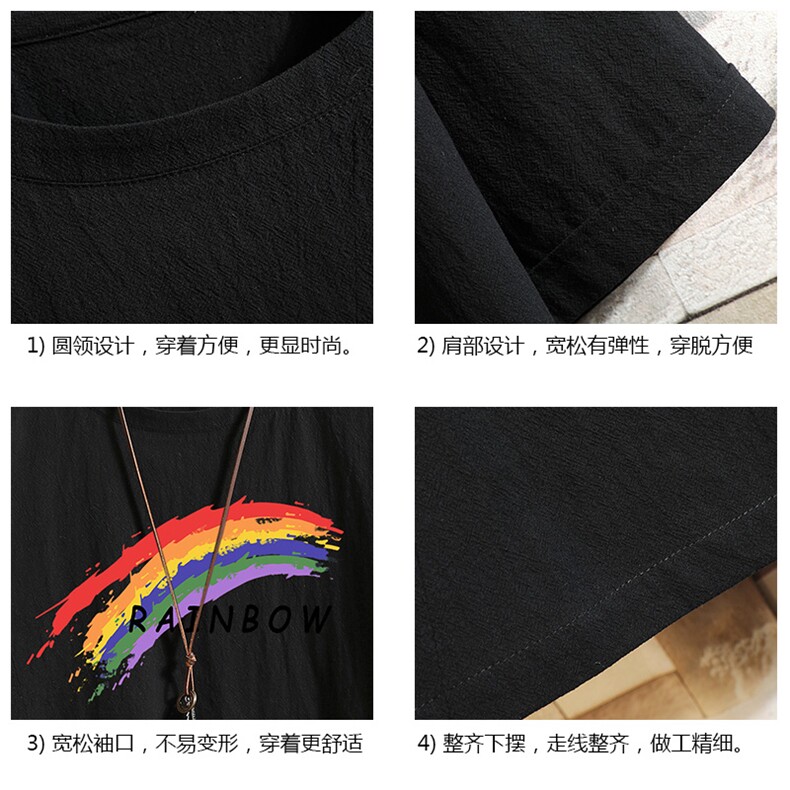 YT26064-P30亚短袖t恤男大码五分袖男宽松七分袖砖墙挂拍,男装T恤,电商A040A