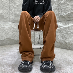 设计感褶皱堆堆裤直筒休闲运动裤X1213-KK143-P58（70%棉30%纤维图片