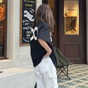 万针全刺绣工艺抖音得物高品质260克重磅纯棉双纱美式高街短袖T恤图片