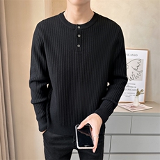 店主风毛衣男圆领纯色2025秋款时尚套头打底衫上衣B317/M321/P85，男装针织衫/毛衣，电商B317