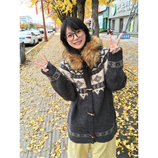 重磅北极绒座山雕大毛毛领毛衣外套冬美式复古休闲慵懒风针织开衫，男装针织衫/毛衣，电商A486