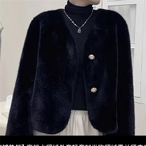 2025新款V领短款外套女士图片