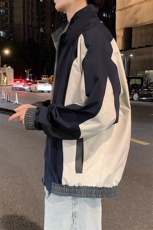2025新款现货小米格撞色夹克男立领上衣外套DSA157B-J1571-P74，男装夹克，电商A157B