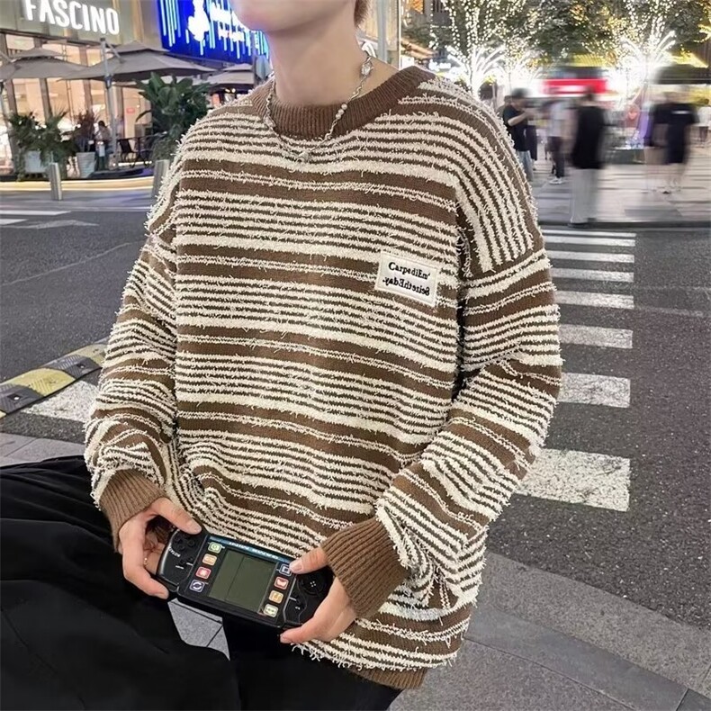美式圆领毛衣男慵懒风休闲针织衫YM55P58,男装针织衫/毛衣,星座1116-2