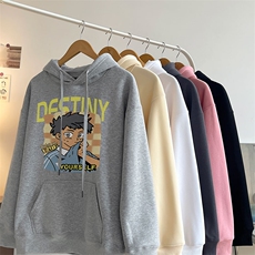卫衣男秋季新款港风宽松华棉复合牛奶丝连帽套头上衣WY981-P38，男装卫衣，星座214-3