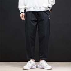 K43072-P25加绒款-P35休闲裤男士大码宽松九分裤男直筒运动裤男，男装休闲裤，电商A040A