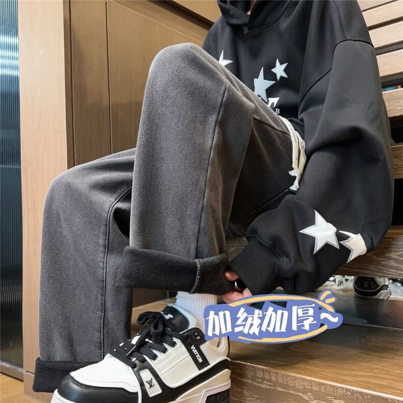 加绒加厚男新款青少年时尚休闲裤DK8018P50,男装休闲裤,星座1116-2