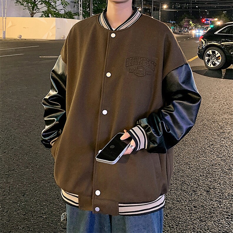 港风秋季龙凤呢棒球服百搭休闲宽松夹克外套男JK800P65,男装夹克,星座1204-3