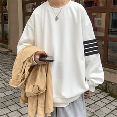 卫衣男长袖圆领宽松套头青年卫衣外套打底衫A071-W10-P50，男装T恤，电商A071
