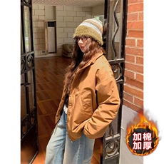 美式bomber飞行棉服外套男女款冬季加厚保暖棉衣宽松短款立领夹克，男装夹克，电商A001