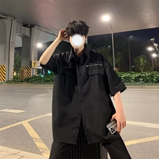 短袖衬衫男女夏季小众设计感拉链衬衫RC79P36，男装衬衫，星座1116-2